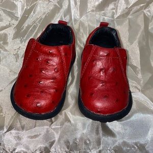 2 Red western ostrich ROPER booties infant toddler